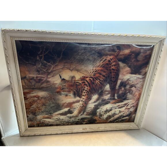 Rare Vtg BOBCAT 5D Lenticular Holographic Stereoscopic Picture - Picture 1 of 4
